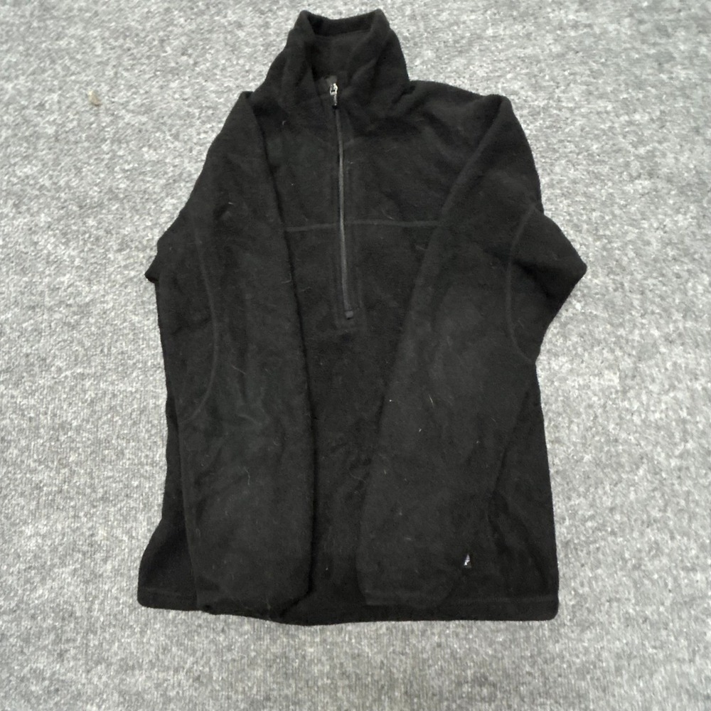 Patagonia Fleece Pullover Womens Size M Black Synchilla Quarter Zip Midweight